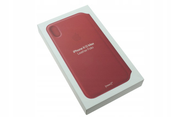 Etui Apple Leather Folio Iphone Xs Max Czerwony