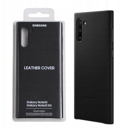 Oryginalne etui Samsung Leather Cover – Samsung Galaxy Note 10 / Note 10 5G – czarne (blister)