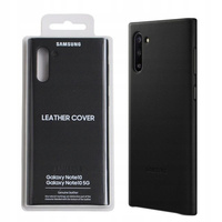 Oryginalne etui Samsung Leather Cover – Samsung Galaxy Note 10 / Note 10 5G – czarne (blister)