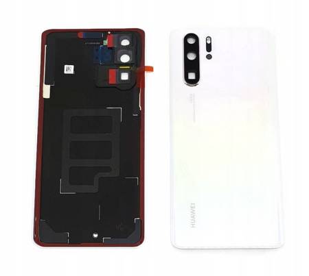 Nowa Oryginalna Klapka Baterii Obudowa Plecki Oczko kamery Huawei P30 Pro Biała Perłowa