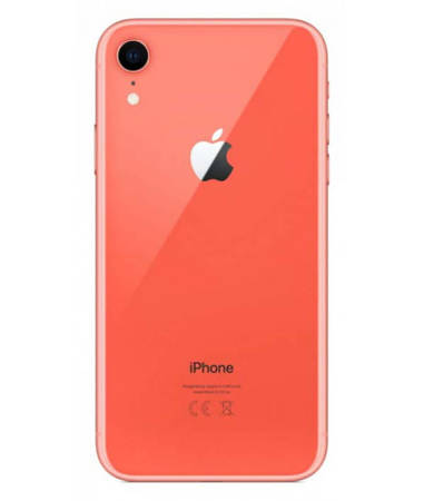 iPhone XR Klapka Baterii Panel Plecki Szkło Obudowa z dużym oczkiem aparatu Koralowy Orange